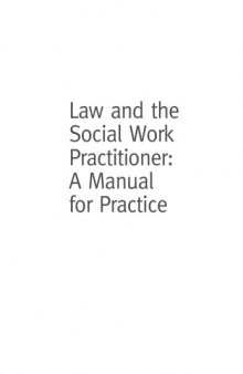 Law and the Social Work Practitioner : a Manual for Practice