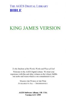 The Holy Bible - Old Testament - King James Version