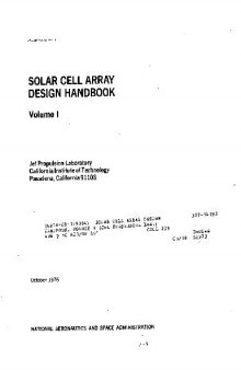 Solar Cell Array Design Handbook