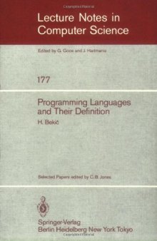 Programming Languages and Their Definition: H. Bekič (1936–1982)