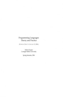 Programming languages.Theory and practice