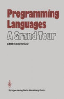 Programming Languages: A Grand Tour