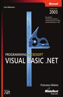 Programming Microsoft  Visual Basic  .NET Version 2003 (Pro Developer)