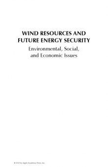 Wind Resources and Future Energy Security : Environmental, Social, and Economic Issues