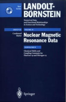 Chemical Shifts and Coupling Constants for Fluorine-19 and Nitrogen-15