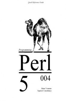 Programming Perl 5 Quick Reference Guide