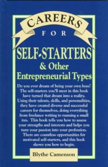 Careers for self-starters and other entrepreneurial types