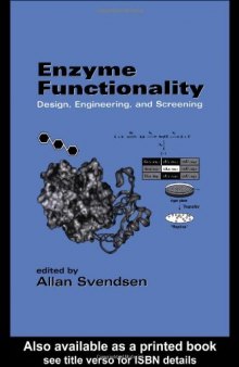 Enzyme Functionality Design Engineering And Screening.Svendsen