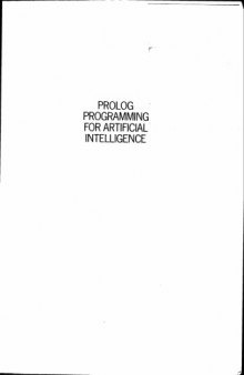 PROLOG Programming for Artificial Intelligence (International computer science series)