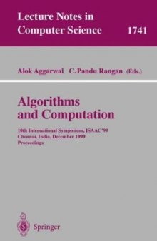 Algorithms and Computation: 10th International Symposium, ISAAC’99 Chennai, India, December 16–18, 1999 Proceedings