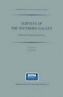 Surveys of the Southern Galaxy: Proceedings of a Workshop Held at the Leiden Observatory, The Netherlands, August 4–6, 1982