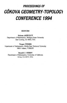 Proceedings of Gokova geometry-topology conference 1994