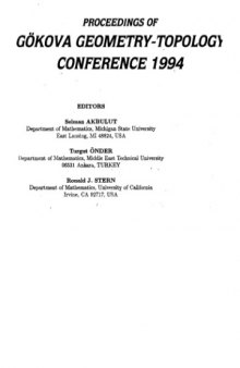 Proceedings of Gokova Geometry-Topology Conference 1994