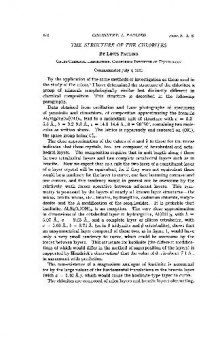 The structure of the chlorites