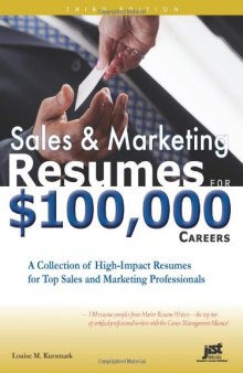 Sales & Marketing Resumes for $100,000 Careers