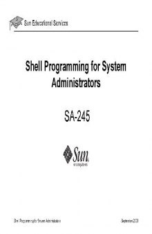 SA-245 Shell Programming for System Administrators