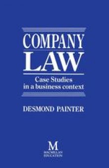 Company Law: Case Studies in a Business Context