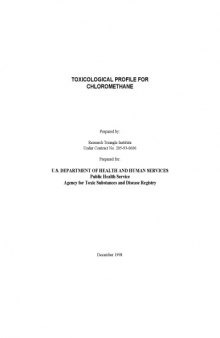 Toxicological profiles - Chloromethane