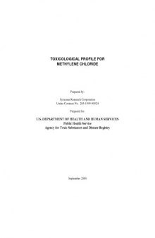 Toxicological profiles - Methylene chloride