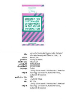 Literacy for Sustainable Development in the Age of Information (Language and Education Library)