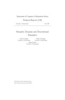 Semantic Domains and Denotational Semantics