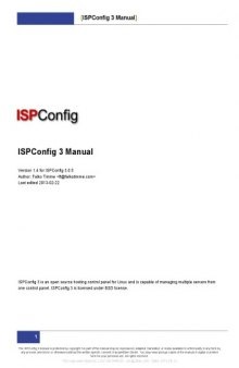 ISPConfig 3 Manual Version 1.4 for ISPConfig 3.0.5 (2013-02-22)