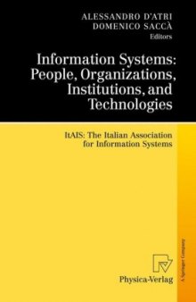 Information Systems: People, Organizations, Institutions, and Technologies: ItAIS:The Italian Association for Information Systems