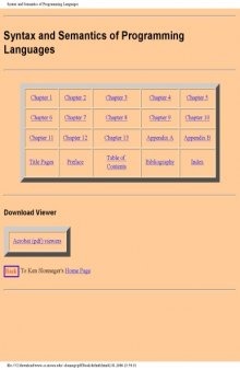 Syntax and semantics of programming languages