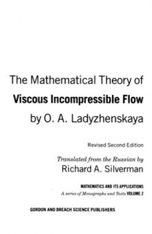 The mathematical theory of viscous incompressible flow 