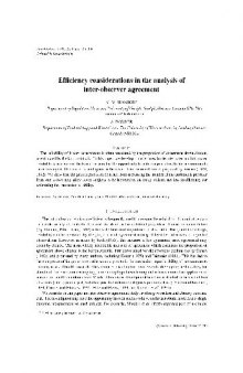 Efficiency considerations in the analysis of inter-observer agreement