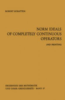 Norm Ideals of Completely Continuous Operators