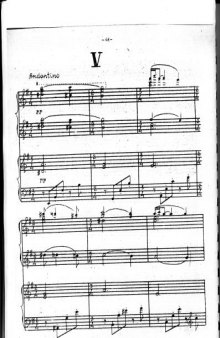 Suite for piano in four hands, sheet music