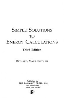 Simple solutions to energy calculations