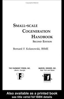 Small-Scale Cogeneration Handbook