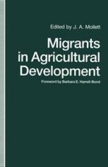 Migrants in Agricultural Development: A Study of Intrarural Migration