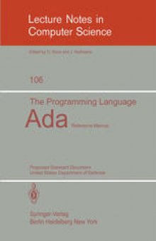 The Programming Language Ada: Reference Manual Proposed Standard Document United States Department of Defense