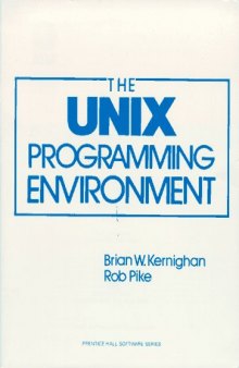 The UNIX programming environment