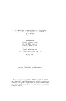 Type systems for programming languages.