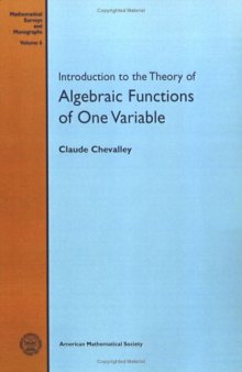 Introduction to the theory of algebraic functions of one variable