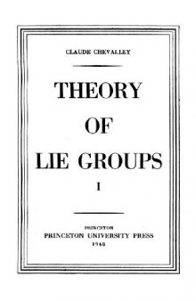Theory of Lie Groups I.