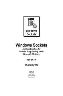 Windows sockets.An open interface for network programming under Microsoft Windows.V1.1