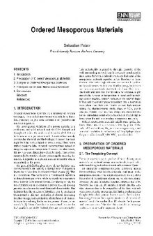 Ordered Mesoporous Materials