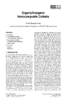 Organic/Inorganic Nanocomposite Colloids