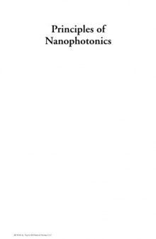 Principles of Nanophotonics