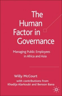 The Human Factor in Governance: Managing People in Developing Country Governments