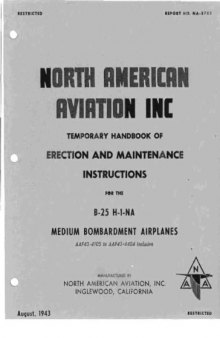 Temp. Handbook of Erection, Maint. Instructions - B-25 H-1-NA Airplanes