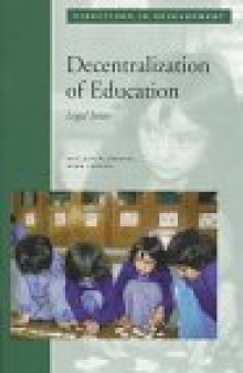 Decentralization of education: legal issues