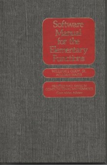 Software Manual for the Elementary Functions