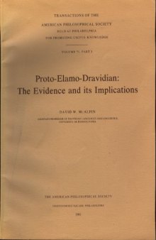 Proto-Elamo-Dravidian: The Evidence and Its Implications  issue 3