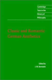 Classic and Romantic German Aesthetics 